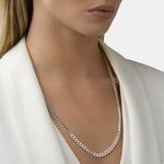 Round Cut Cubic Zirconia in 925 Sterling Silver Necklace 4