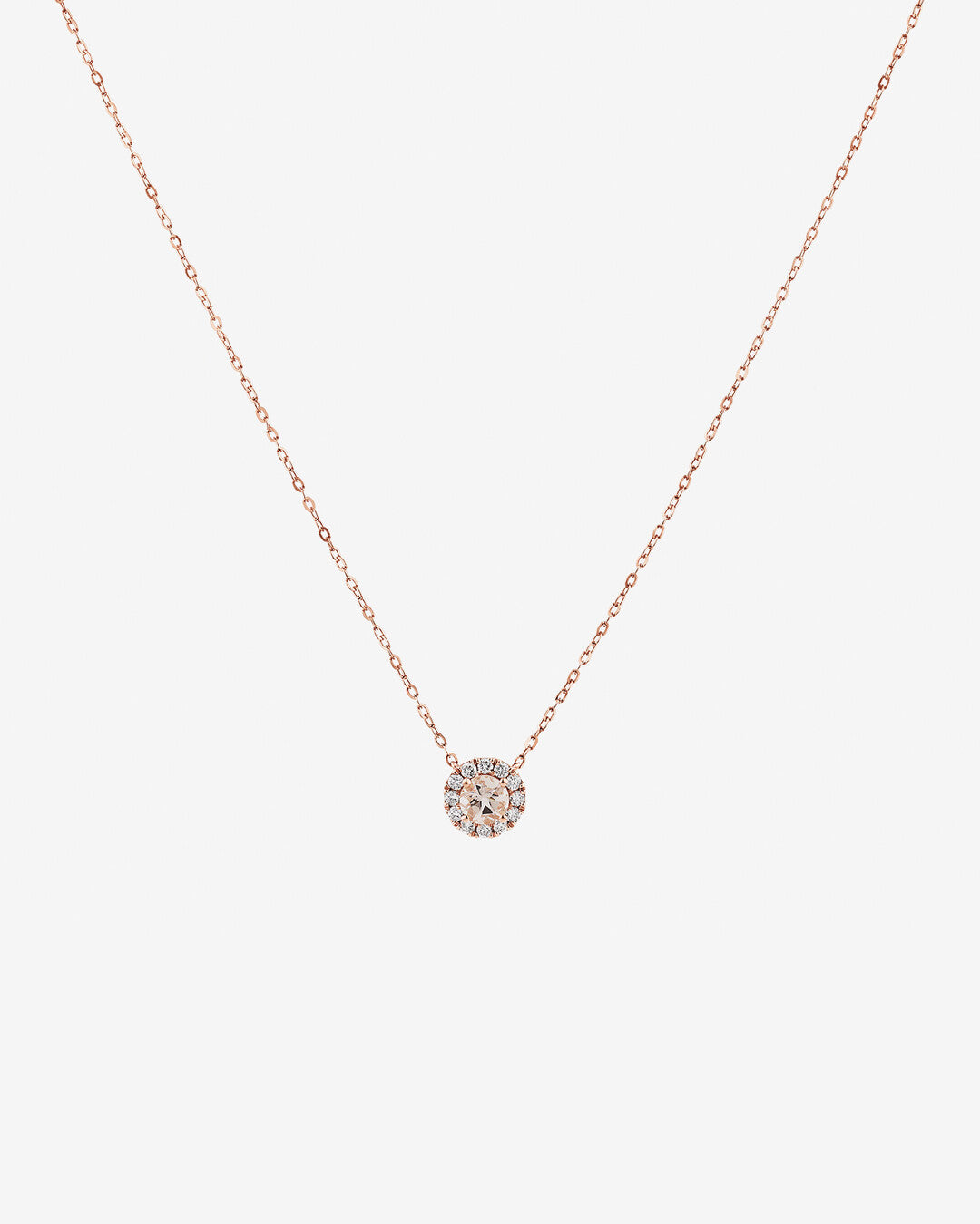 Round Cut Cubic Zirconia in 925 Sterling Silver Necklace 1