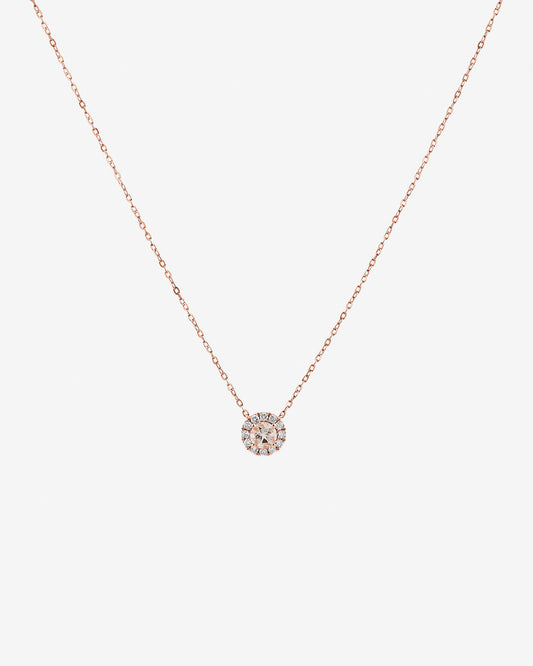 Round Cut Cubic Zirconia in 925 Sterling Silver Necklace 1