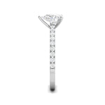 Stunning 0.5 CT Pear Moissanite Stones Engagement Ring In Pave Design 4
