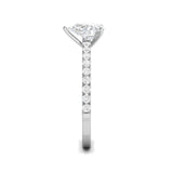 Stunning 0.5 CT Pear Moissanite Stones Engagement Ring In Pave Design 4
