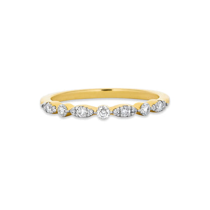 Stunning 0.22 TCW Round Moissanite Stones Half Eternity Wedding Bands 1