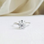 Oval Hidden Halo Lab Grown Diamond Engagement Ring