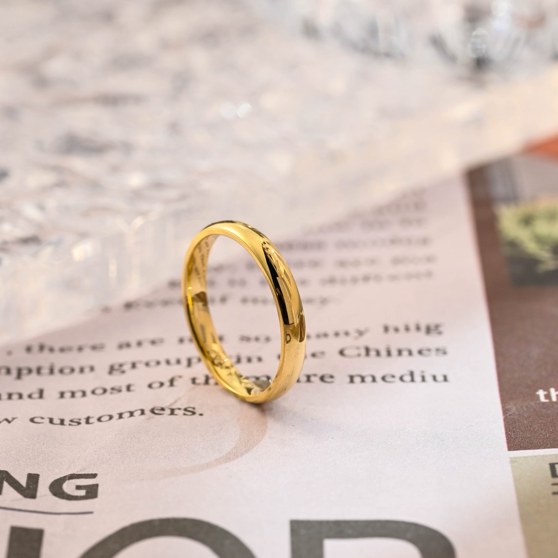 Simple Classic Moissanite Wedding Band 8