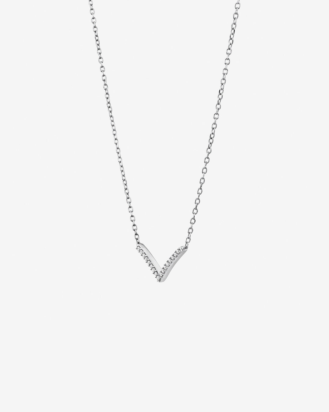 Round Cut Cubic Zirconia in 925 Sterling Silver Necklace 2
