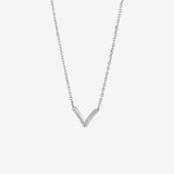 Round Cut Cubic Zirconia in 925 Sterling Silver Necklace 2
