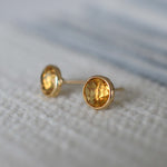0.90 CT Round Citrine Lab Made Diamond-November Birthstone Earrings 7