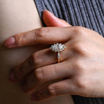 Stunning 1.0 - 2.0 CT Marquise Moissanite Engagement Ring with Pave & Hidden Halo Design 4