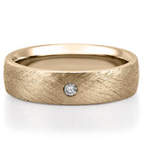 Classic Solitaire Wedding Band for Men's in Solid Gold 1