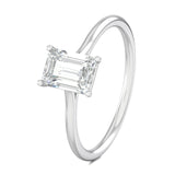 Stunning 0.5 CT Emerald Moissanite Engagement Ring With Solitaire Design 2