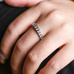 Stunning 0.5 TCW Radiant Moissanite Stones Full Eternity Wedding Band 4