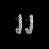 Round Cut Cubic Zirconia in 925 Sterling Silver Earrings 8