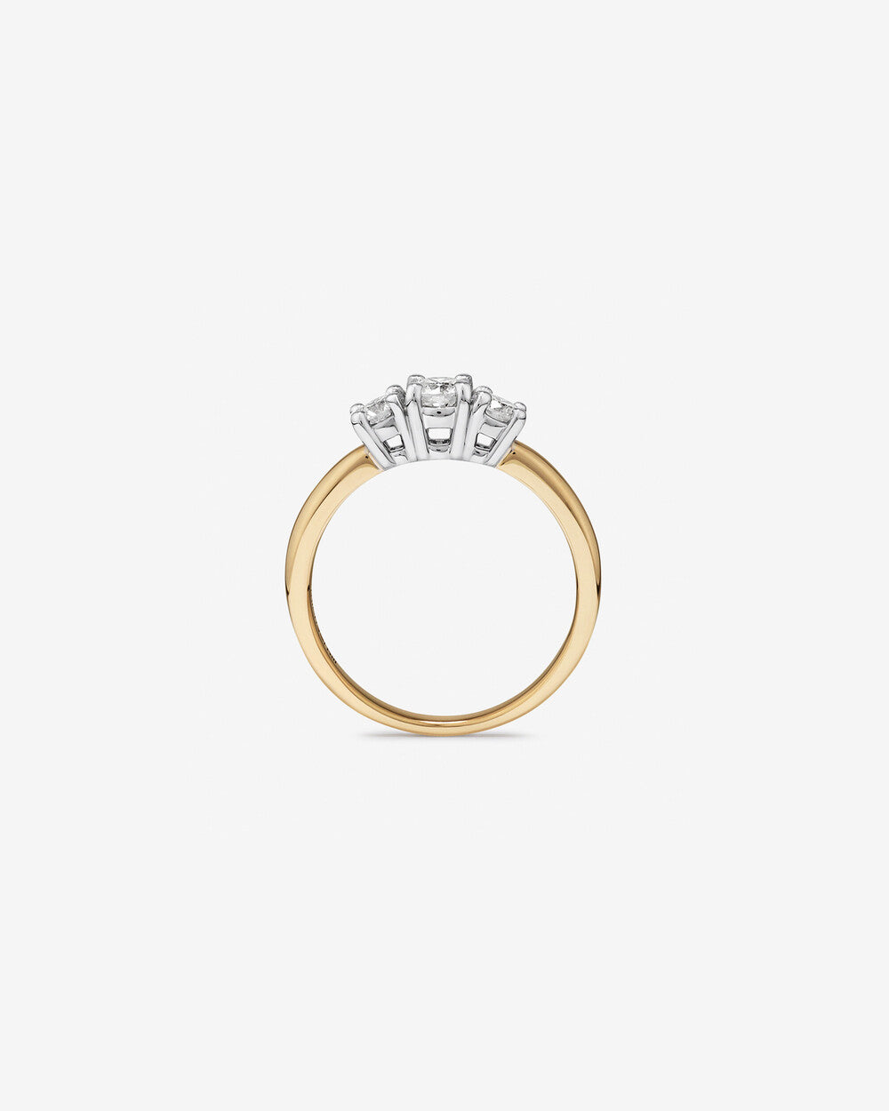 Stunning 0.5 CT Round Moissanite Engagement Ring In Three Stone Design 2