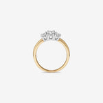 Stunning 0.5 CT Round Moissanite Engagement Ring In Three Stone Design 2