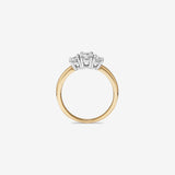 Stunning 0.5 CT Round Moissanite Engagement Ring In Three Stone Design 2