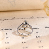 Stunning 1.0 CT Marquise Cut Moissanite Engagement Ring with Halo Split Shank Pave Design 7