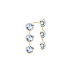2.70 TCW Round Aquamarine Lab Made Diamond- March Birthstone Dangle 1