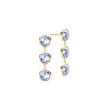 2.70 TCW Round Aquamarine Lab Made Diamond- March Birthstone Dangle 1