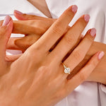 Stunning 1.50 CT Oval Moissanite Engagement Ring with Cluster Design 6