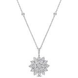 Round Cut Cubic Zirconia in 925 Sterling Silver Necklace 1