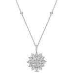Round Cut Cubic Zirconia in 925 Sterling Silver Necklace 7