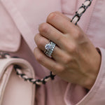Round Cut Solitaire Style Cubic Zirconia in 925 Sterling Silver Ring 6