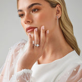 Stunning 2.25 TCW Oval & Kite Moissanite Engagement Ring with Three Stone Design 6