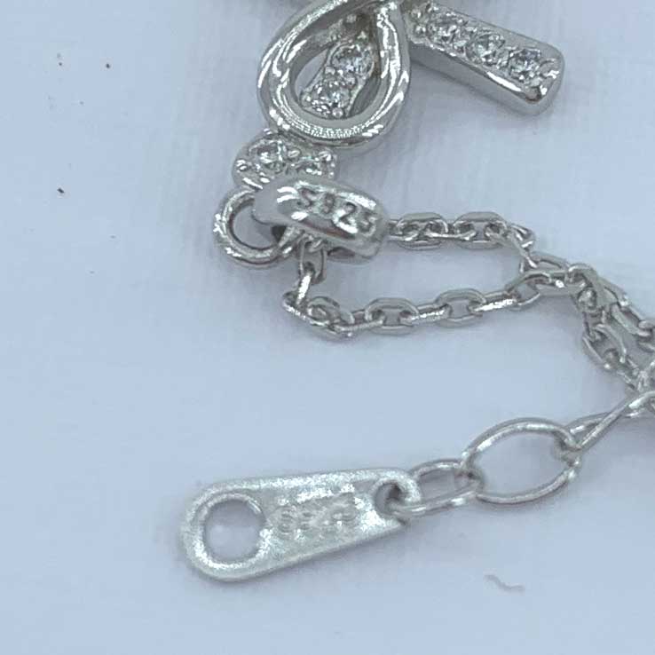 Round Cut Cubic Zirconia in 925 Sterling Silver Necklace 9