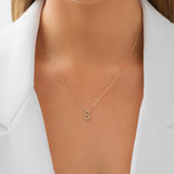 Round Cut Cubic Zirconia in 925 Sterling Silver Necklace 4