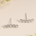 0.30 TCW Round Cut Moissanite Stud Earrings in Gold 5