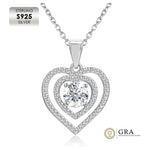 Round Cut Cubic Zirconia in 925 Sterling Silver Necklace 3