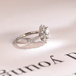 Stunning 0.5 - 1.5 CT Round Moissanite Engagement Ring with Cluster Design 9