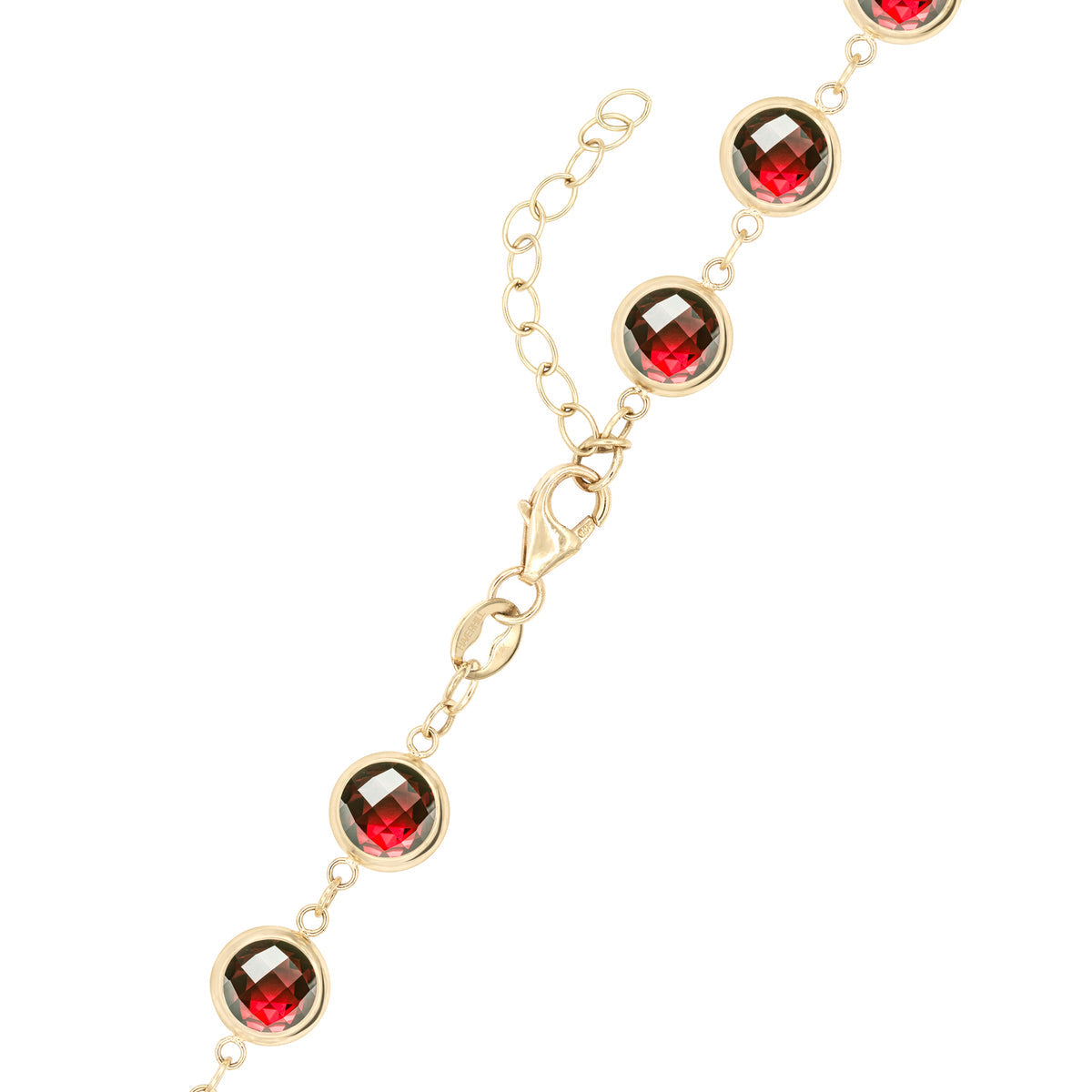 15.38 TCW Round Garnet Lab Made Diamond- January Birthstone Necklace 4