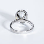Classic 3.0 CT Oval Moissanite Engagement Ring with Bezel Design 3