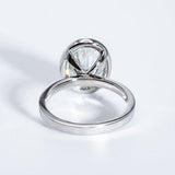Classic 3.0 CT Oval Moissanite Engagement Ring with Bezel Design 3