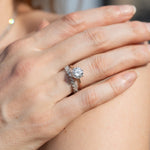 Stunning 1.0 CT Round Moissanite Engagement Ring with Solitaire Design 17