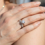 Stunning 1.0 CT Round Moissanite Engagement Ring with Solitaire Design 17