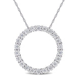 Round Cut Cubic Zirconia in 925 Sterling Silver Necklace 12