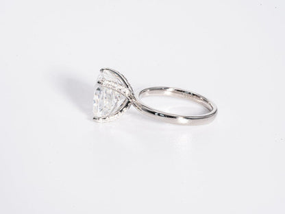 Stunning 4.50 CT Cushion Moissanite Engagement Ring with Solitaire Design 4