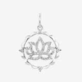 Round Cut Cubic Zirconia in 925 Sterling Silver Necklace 1