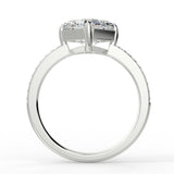 Stunning 2.0 CT Asscher Moissanite Engagement Ring with Pave Design 6