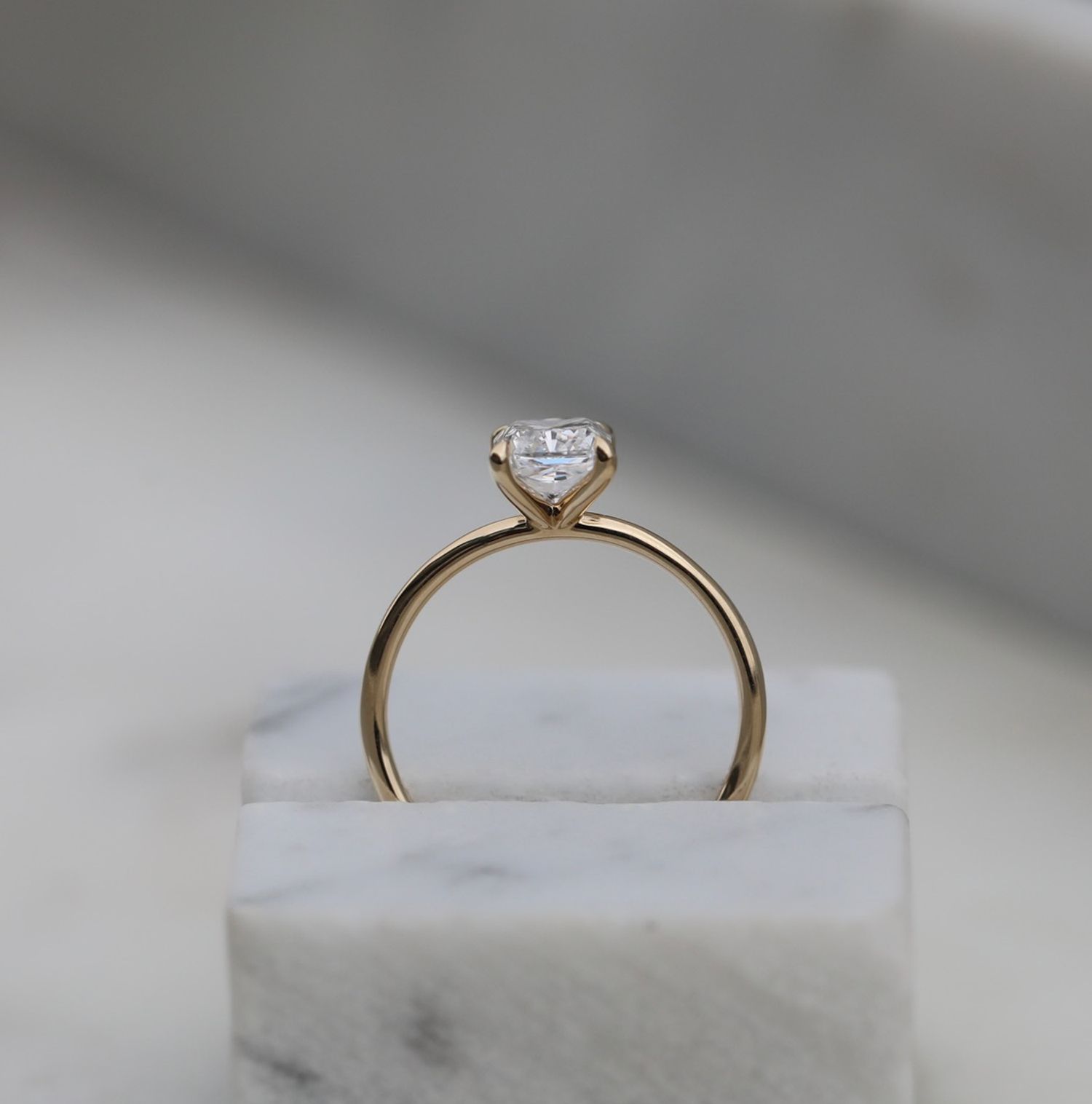Radiant Solitaire Lab Grown Diamond Engagement Ring