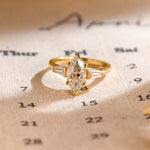 Stunning 3.0 CT Marquise Moissanite Engagement Ring with 3 Stones Design 10