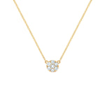 0.84 TCW Round Aquamarine Lab Made Diamond-March Birthstone Necklace 1