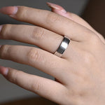 Delicate Men's Wedding Band Brushed in Solid Gold 1