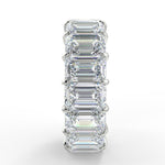Stunning 2.50 TCW Emerald Moissanite Stones Full Eternity Wedding Bands 7