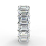 Stunning 2.50 TCW Emerald Moissanite Stones Full Eternity Wedding Bands 7