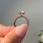 Stunning 3 CT Emerald Moissanite Engagement Ring Pave Design 4