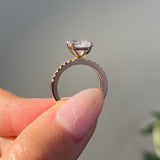 Stunning 3 CT Emerald Moissanite Engagement Ring Pave Design 4