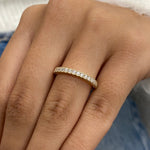 Stunning 0.32 TCW Round Moissanite Stones Half Eternity Wedding Band 6